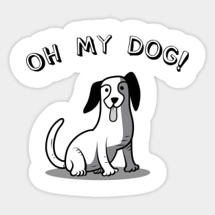 cute cartoon beagle dog Sticker